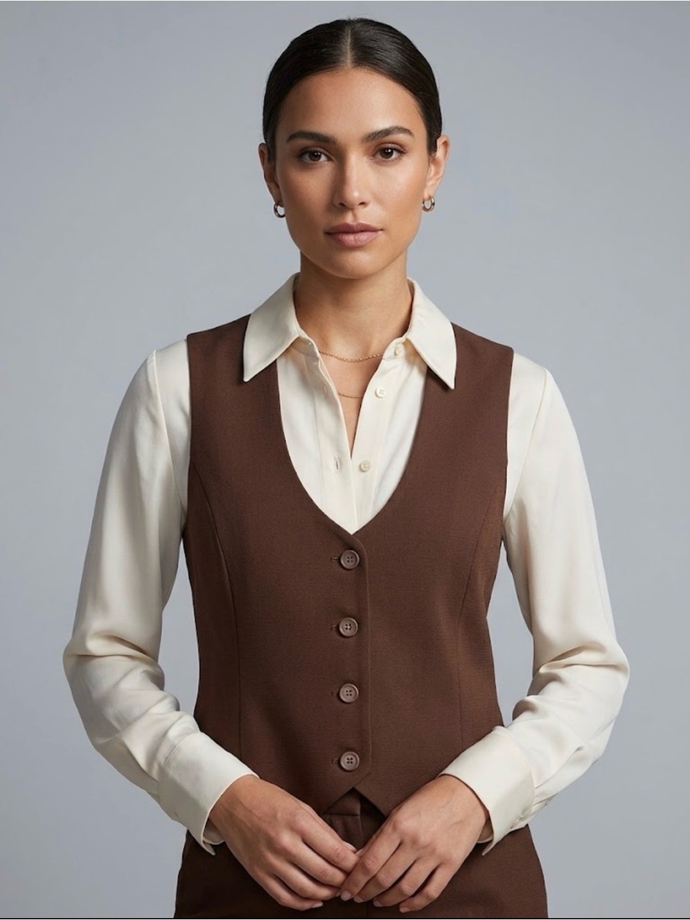 Christian Lacroix Sleeveless Vest Brown Small